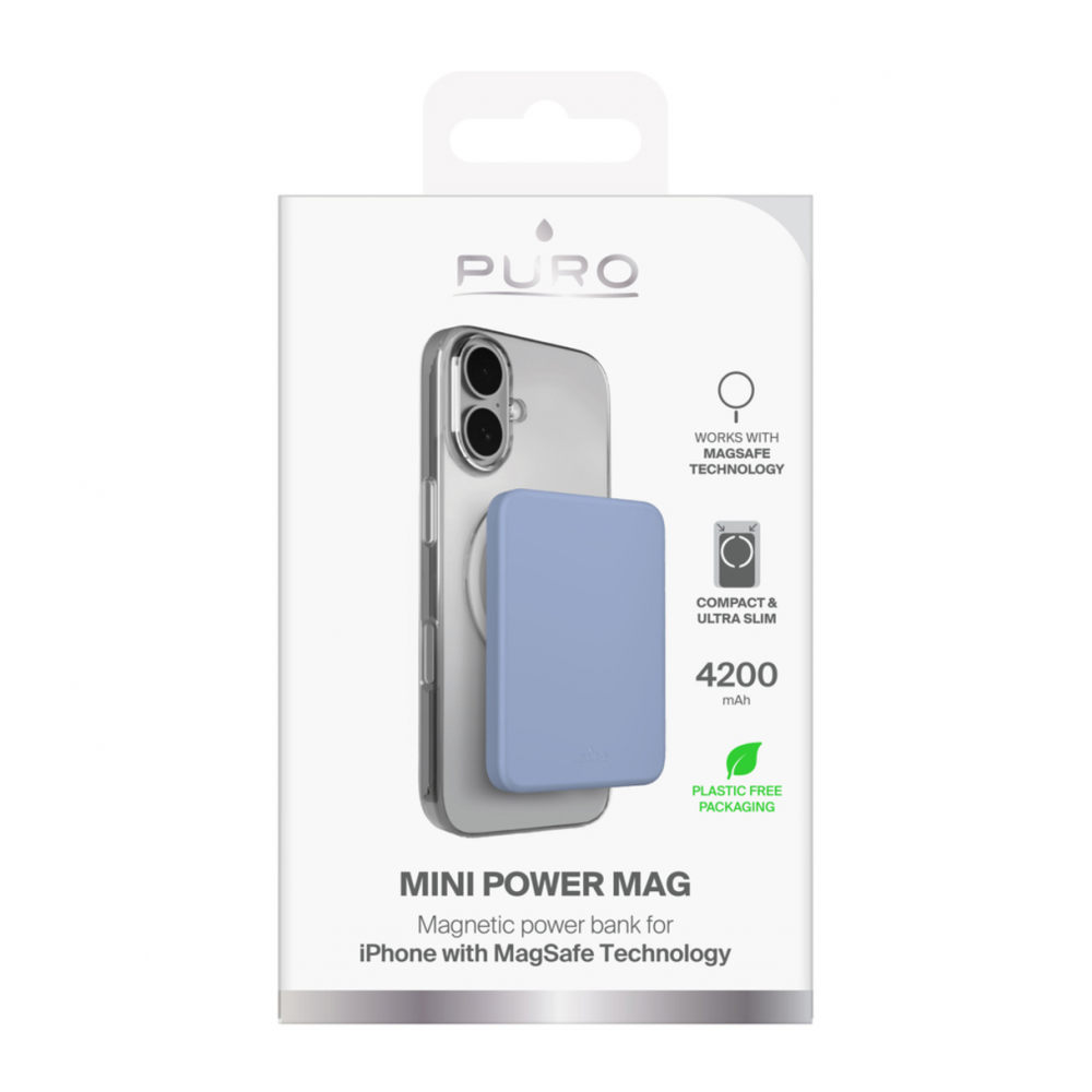 Power bank prenosiva baterija PURO Magsafe 4200mAh plava