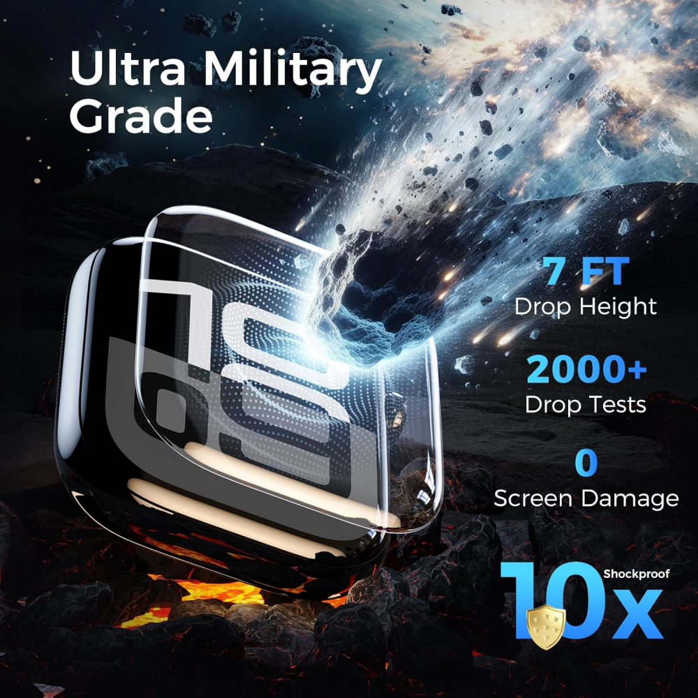 Zastitno staklo Tempered Glass Premium UV Glue Full Cover + Lampa za Apple Watch 10/11 42mm