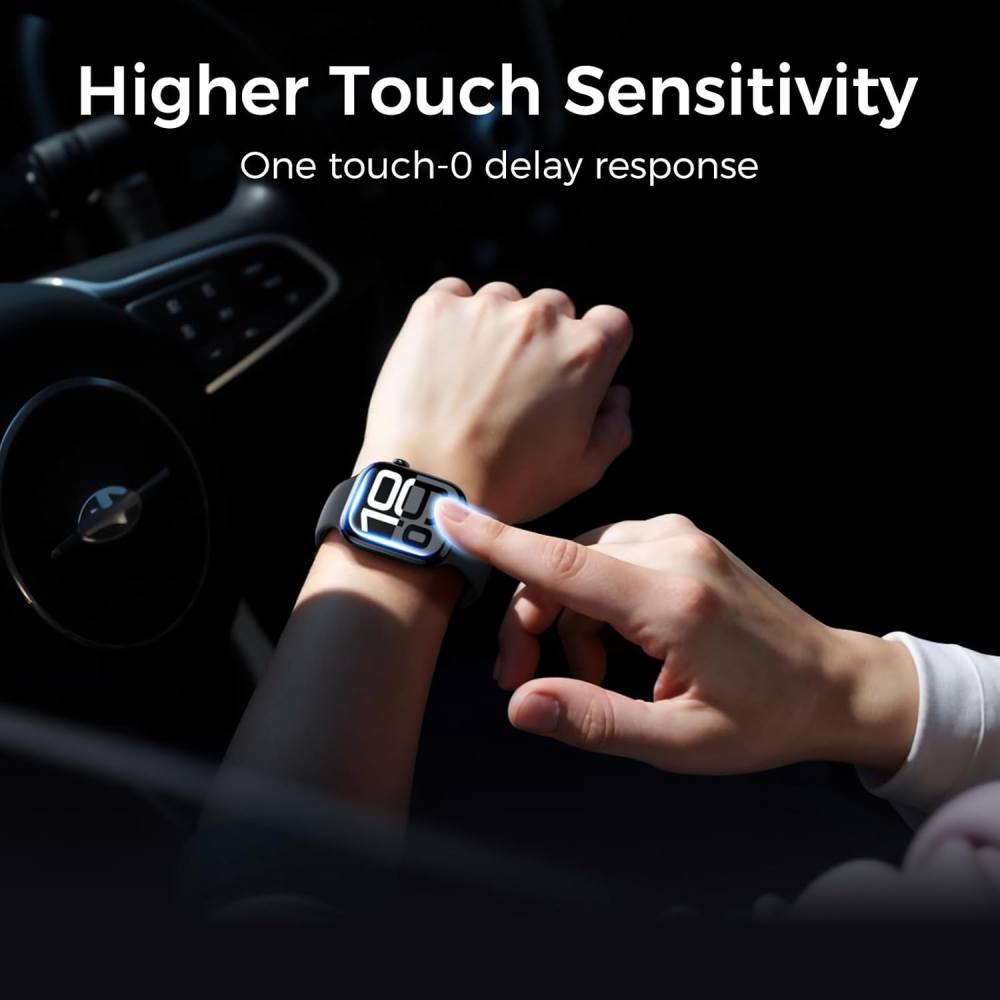 Zastitno staklo Tempered Glass Premium UV Glue Full Cover + Lampa za Apple Watch 10/11 46mm