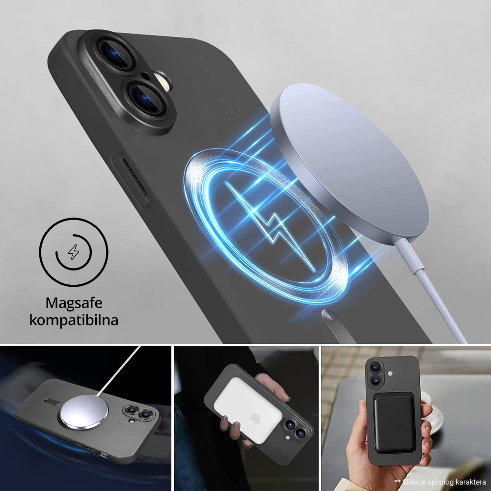 Torbica Magsafe Chrome za Samsung A576B Galaxy A57 crna