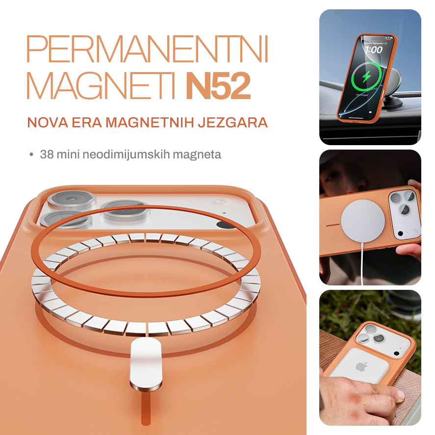 Torbica Magsafe Matte Line za Samsung S941B Galaxy S26 narandzasta