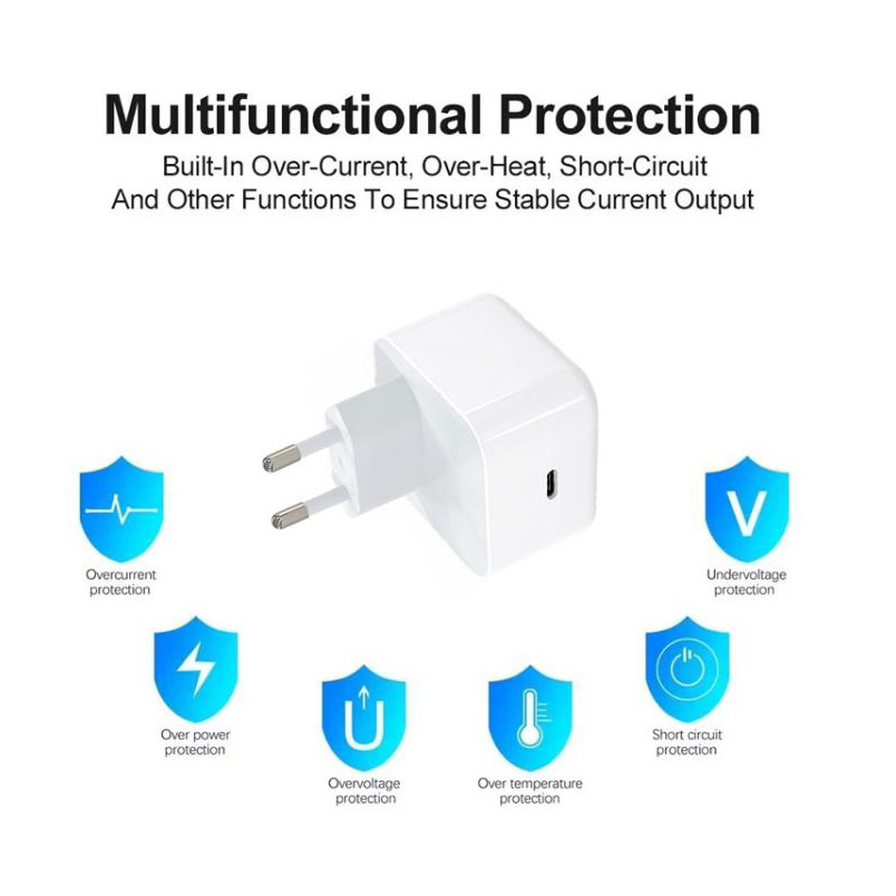Kucni punjac PD Fast charger 40W za iPhone 17 sa PD Type C kablom CE beli