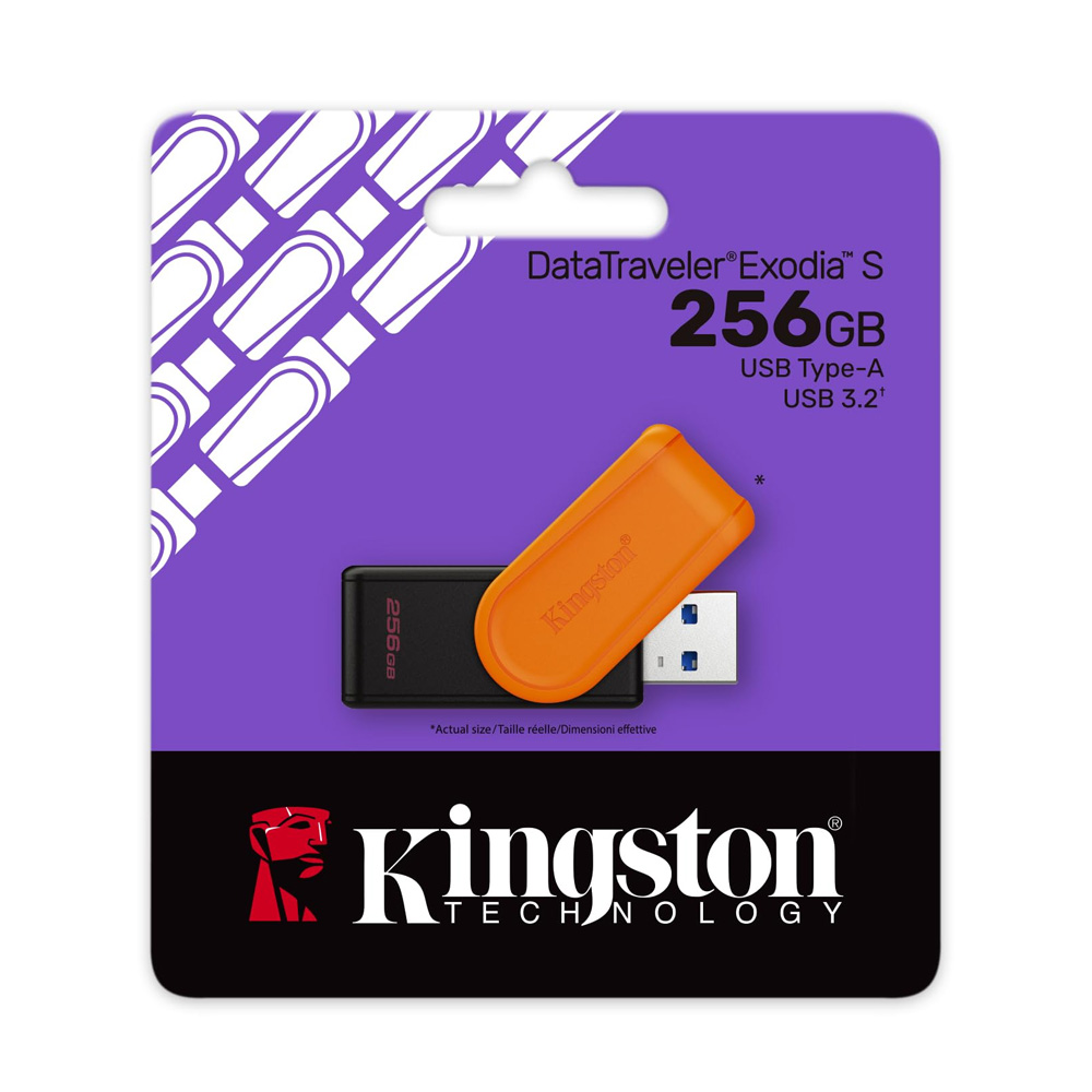 Kingston Data Traveler DTXS USB flash memorija 256GB 3.2 crno-narandzasta
