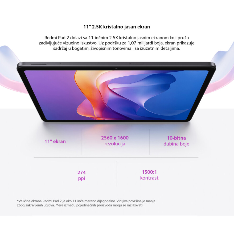 Tablet Xiaomi Redmi Pad 2 11" 4GB/128GB WiFi zeleni