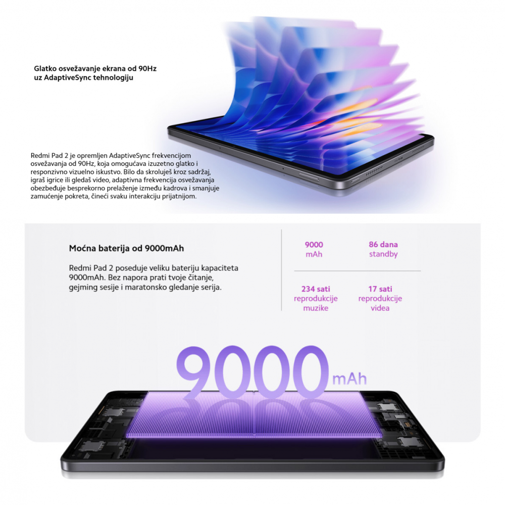 Tablet Xiaomi Redmi Pad 2 11" 4GB/128GB WiFi zeleni