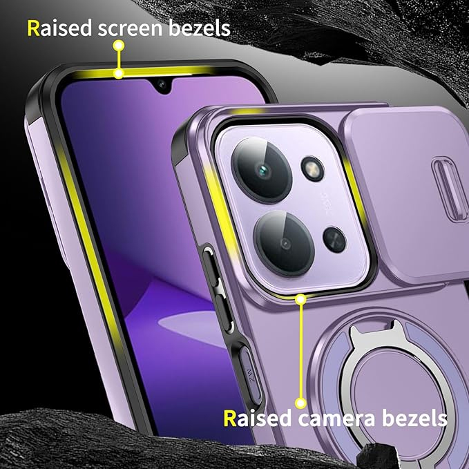 Torbica CamShield Ring stand za Xiaomi Redmi 15C 4G EU 173mm ljubicasta