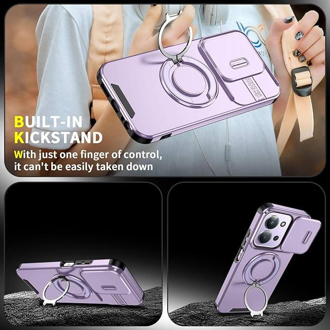 Torbica CamShield Ring stand za Xiaomi Redmi 15C 4G EU 173mm ljubicasta