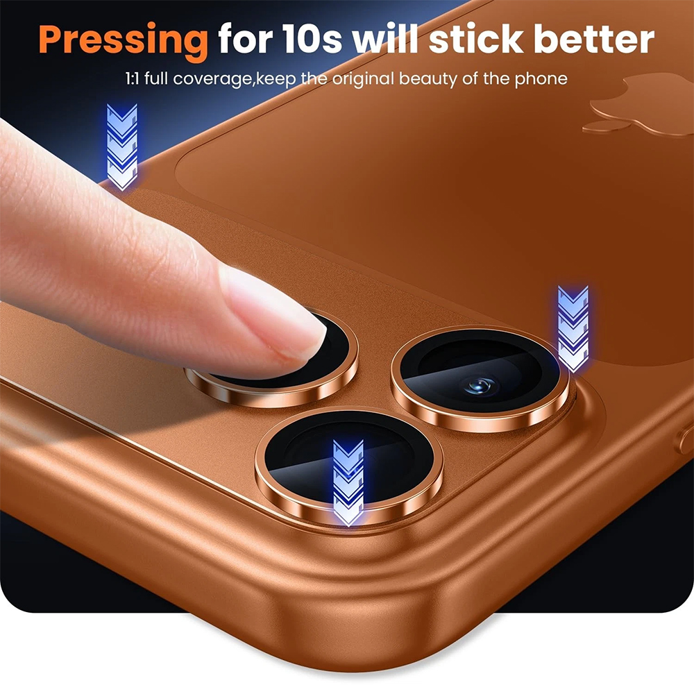 Zastita kamere Full Cover za iPhone 17 Pro Max narandzasta