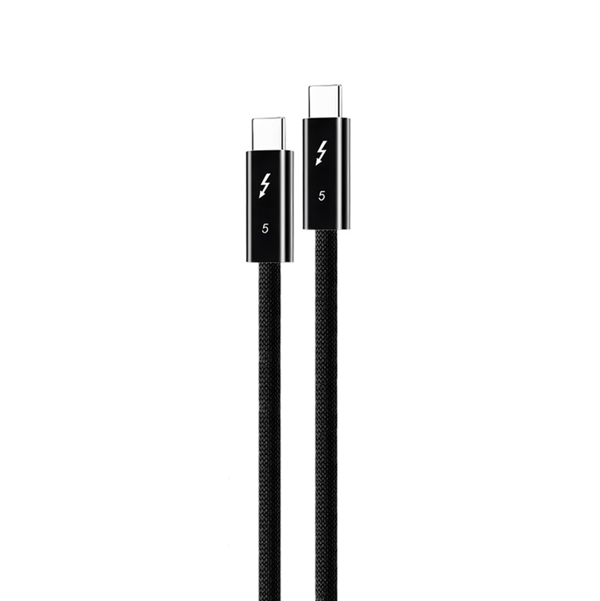 Data kabl Coteci Thunderbolt OF-066 120Gbps 240W 4k PD Type C na Type C crni 0.3m
