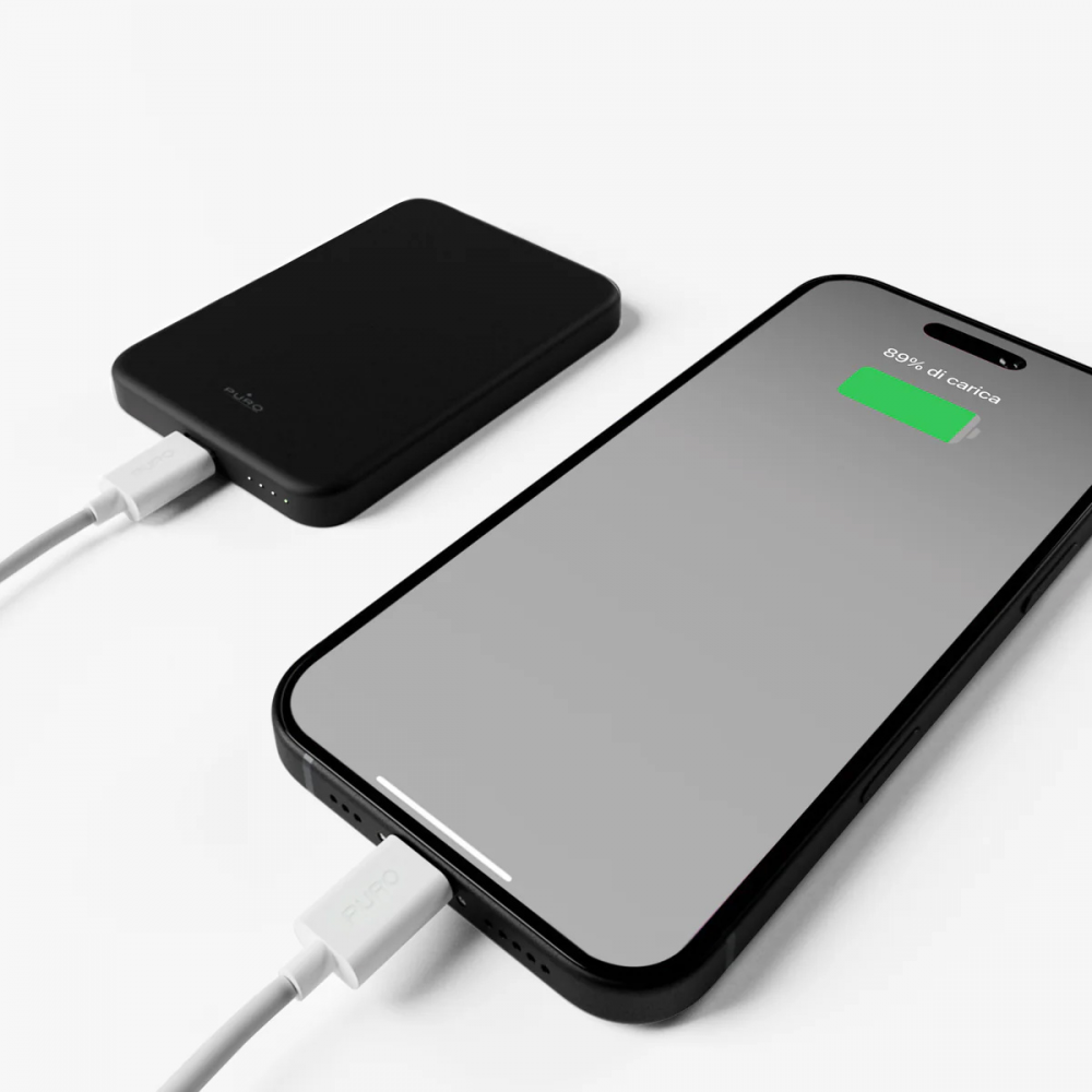 Power bank prenosiva baterija PURO Magsafe 4200mAh crna