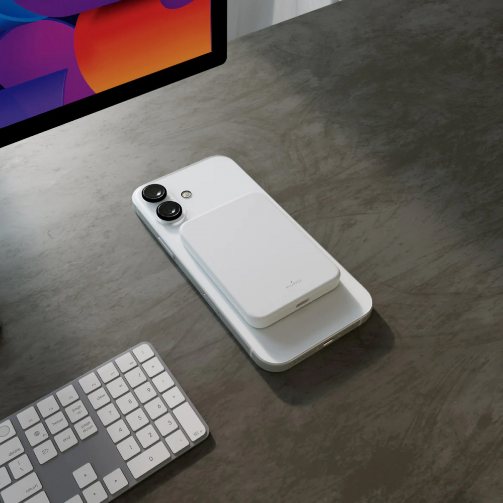 Power bank prenosiva baterija PURO Magsafe 4200mAh bela