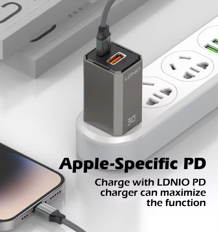 Data kabl LDNIO LC441I 30w, Type C na iPhone lightning sivi 1m