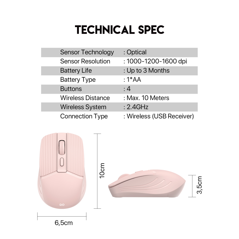 Mis Wireless Fantech W605 GO crni