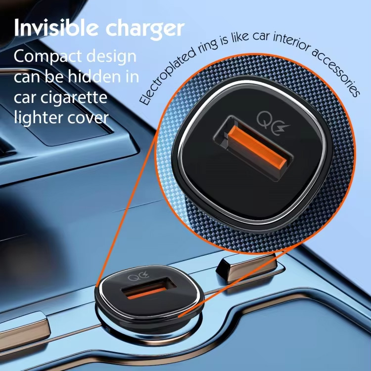 Auto punjac LDNIO C105, QC3.0, 30W USB Type C crni