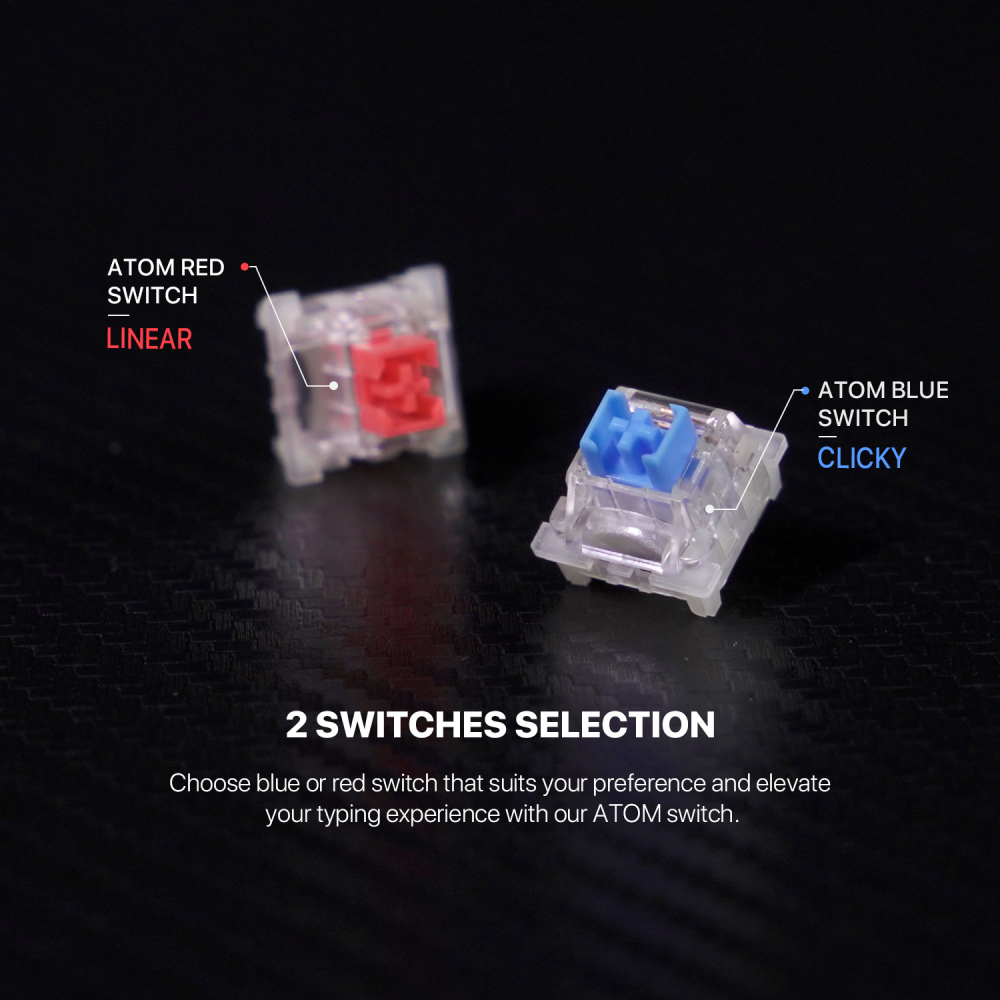 Tastatura Mehanicka Gaming Fantech MK874 RGB Atom 63 SkyBlue (Blue switch)