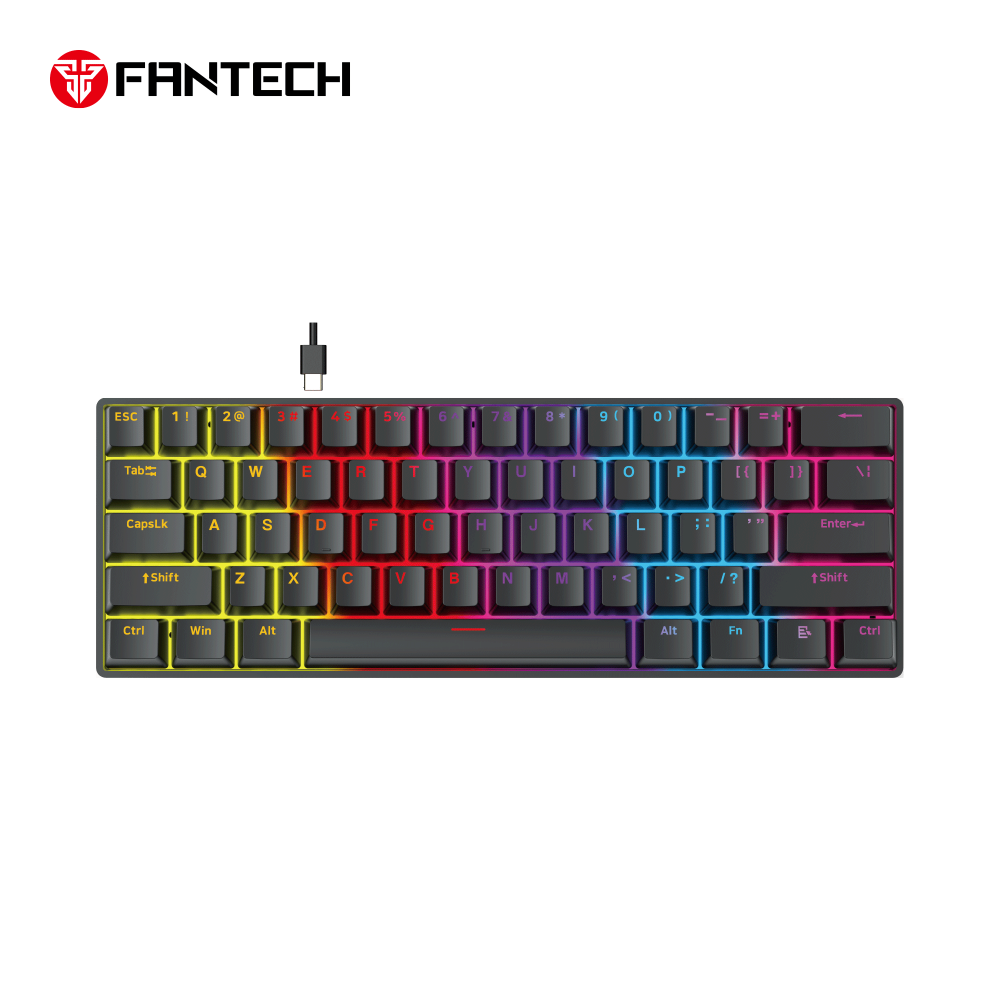 Tastatura Mehanicka Gaming Fantech MK211 RGB Atom61 crna (red switch)
