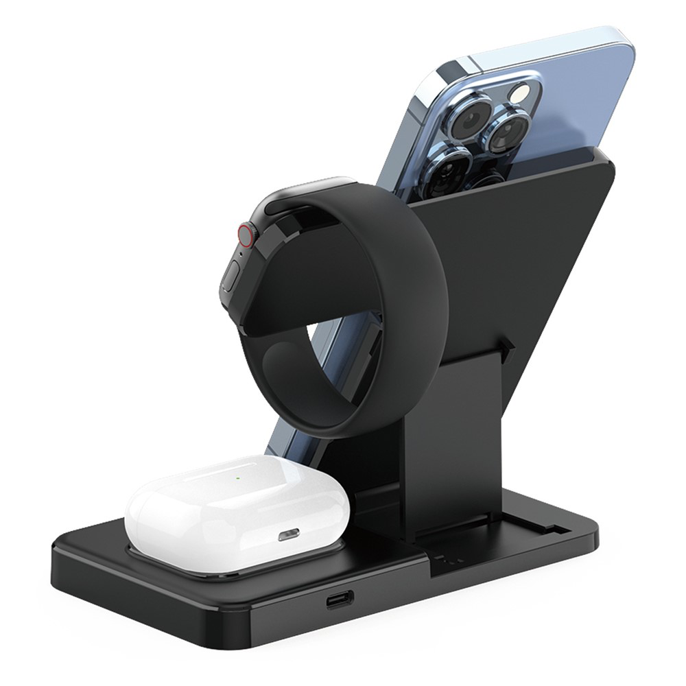 Desktop drzac za mobilni telefon Z5G 3u1 (wireless punjac za mobilni telefon, slusalice i Apple smart watch)