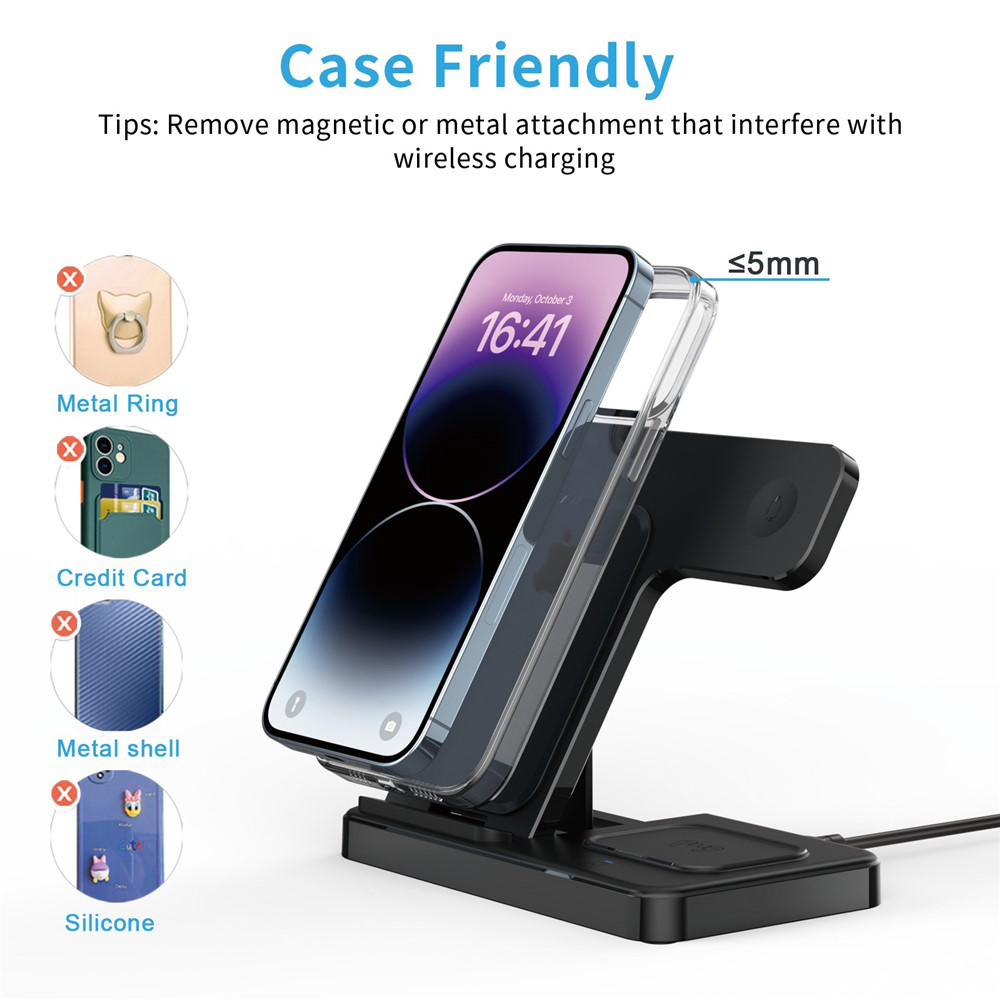 Desktop drzac za mobilni telefon Z5G 3u1 (wireless punjac za mobilni telefon, slusalice i Apple smart watch)