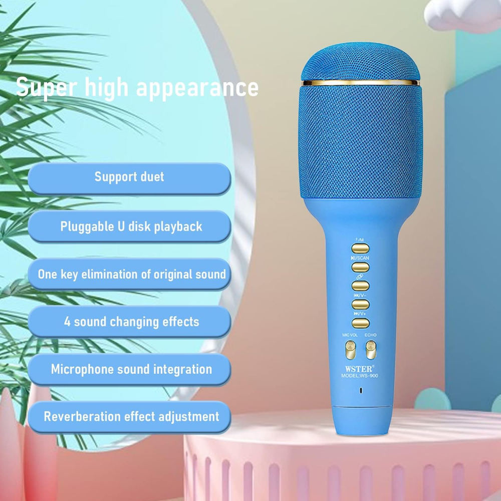 Bluetooth mikrofon WS900 crveni