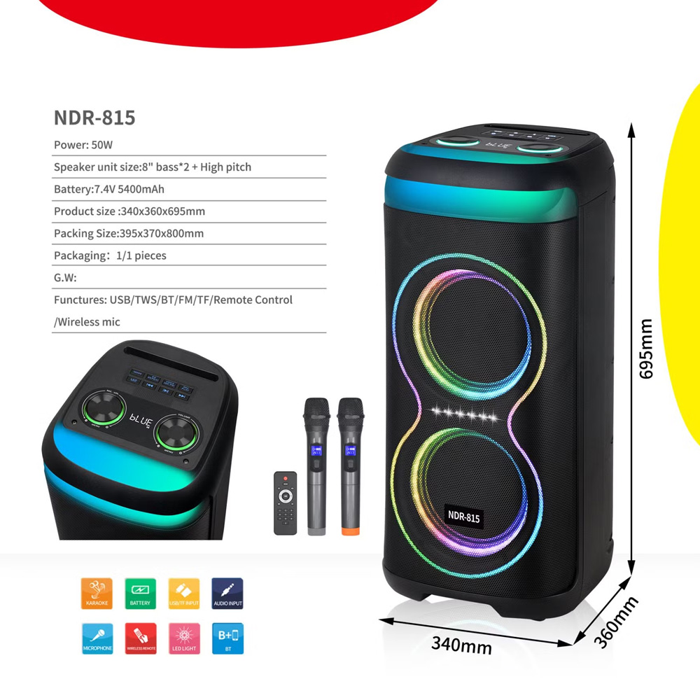 Bluetooth zvucnik NDR-815 50W crni