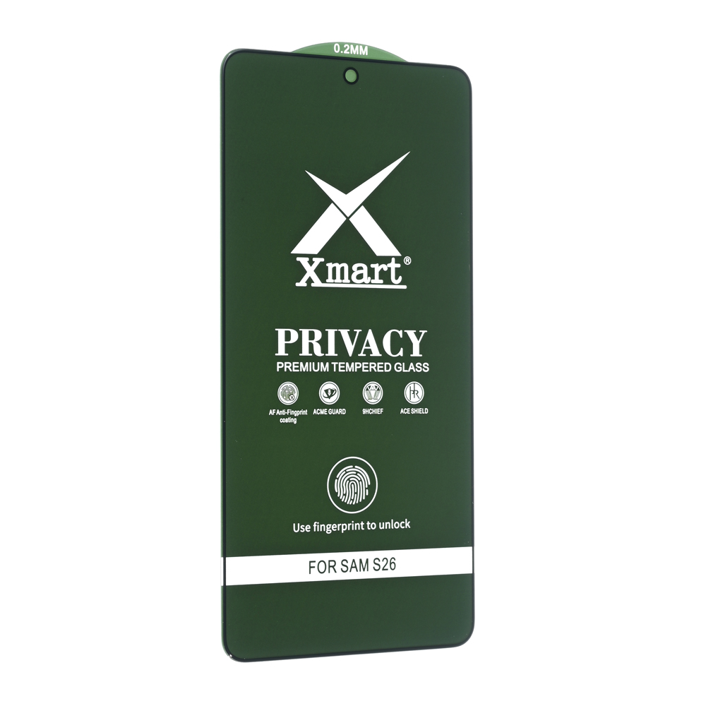Zastitno staklo Tempered Glass X Mart 9D Privacy za Samsung S941B Galaxy S26 (fingerprint unlock)
