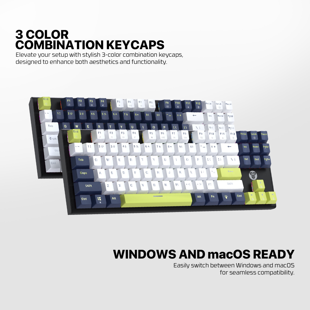 Tastatura Mehanicka Gaming Fantech MK877S RGB Atom 87S Mori plava (taro switch)