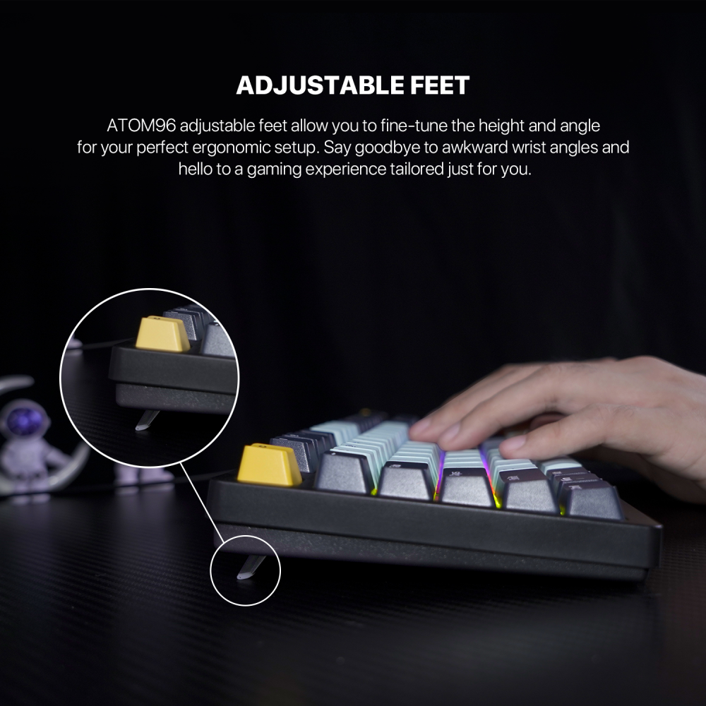 Tastatura Mehanicka Gaming Fantech MK890 RGB Atom MK96 SkyBlue (Rosie switch)