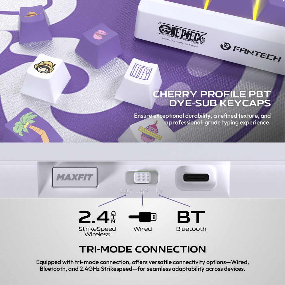 Tastatura Mehanicka Gaming Fantech MK921 Maxfit 8 Wireless ONE PIECE - GEAR5 (white switch)
