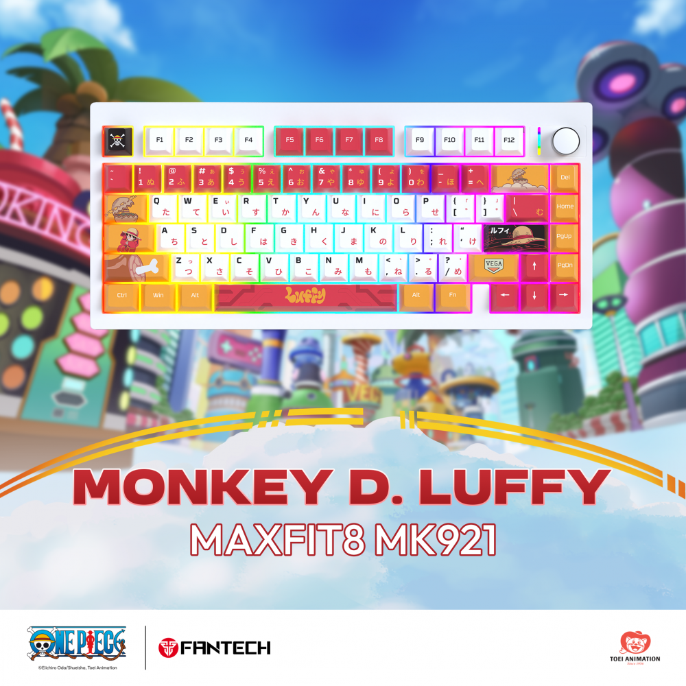 Tastatura Mehanicka Gaming Fantech MK921 Maxfit 8 Wireless ONE PIECE - LUFFY (brown switch)