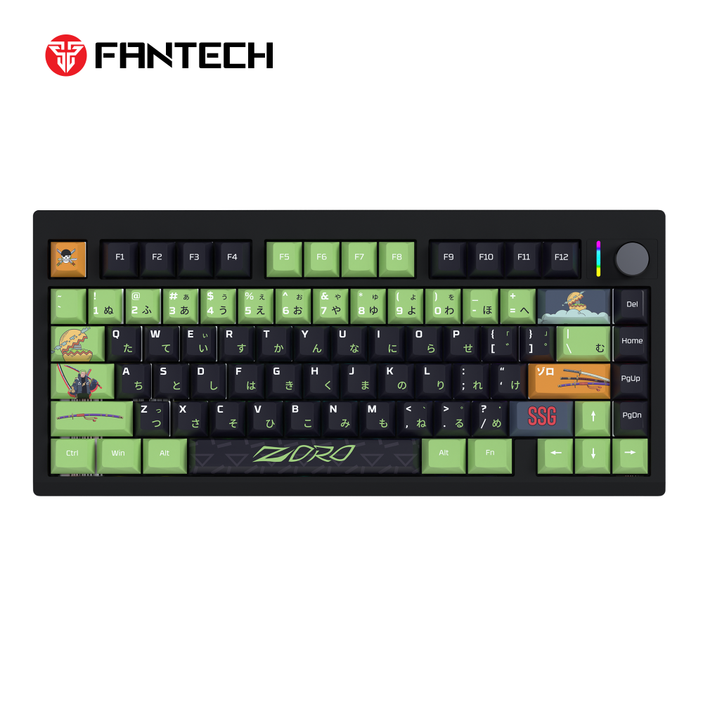 Tastatura Mehanicka Gaming Fantech MK921 Maxfit 8 Wireless ONE PIECE - ZORO (white switch)