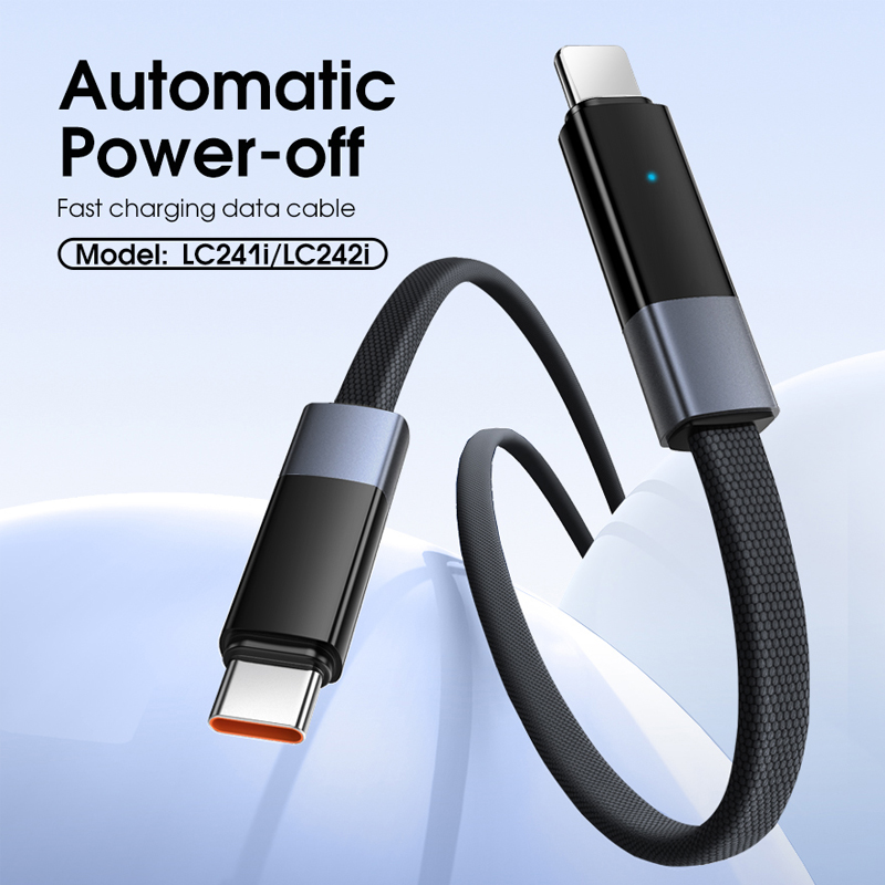 Data kabl LDNIO LC241i 30W Fast Automatic Power OFF Type C na iPhone lightning crni 1m
