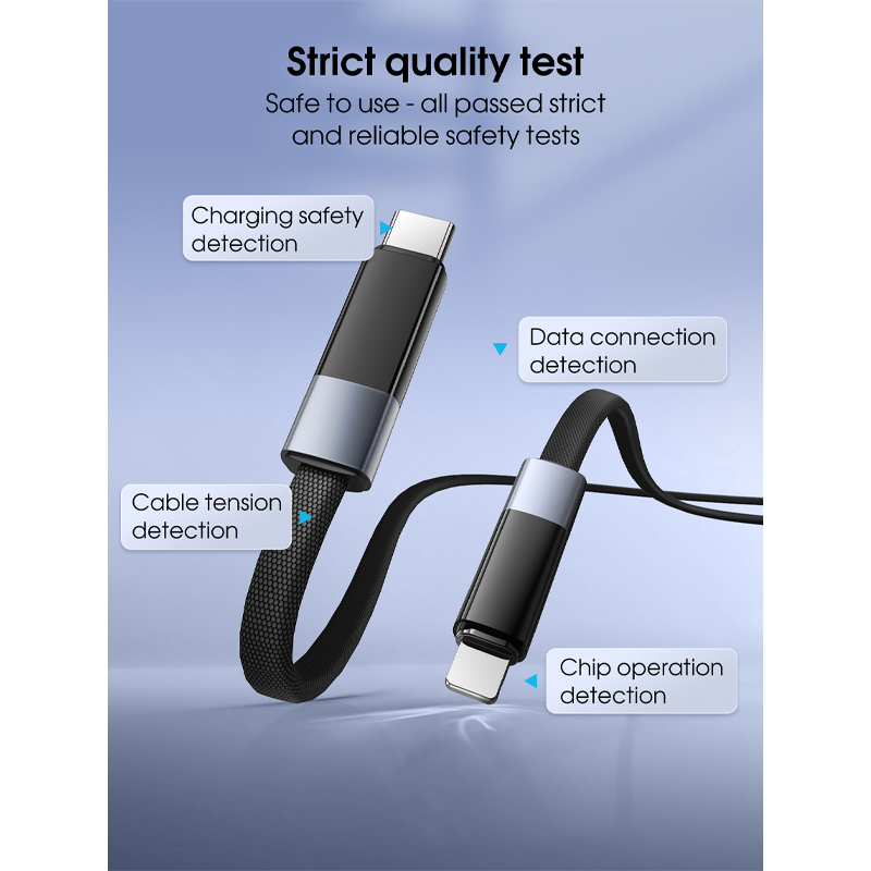 Data kabl LDNIO LC241i 30W Fast Automatic Power OFF Type C na iPhone lightning crni 1m