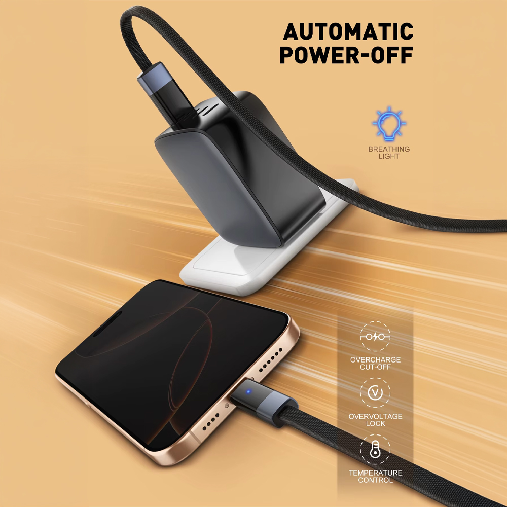 Data kabl LDNIO LS241 50W Fast Automatic Power OFF micro USB crni 1m