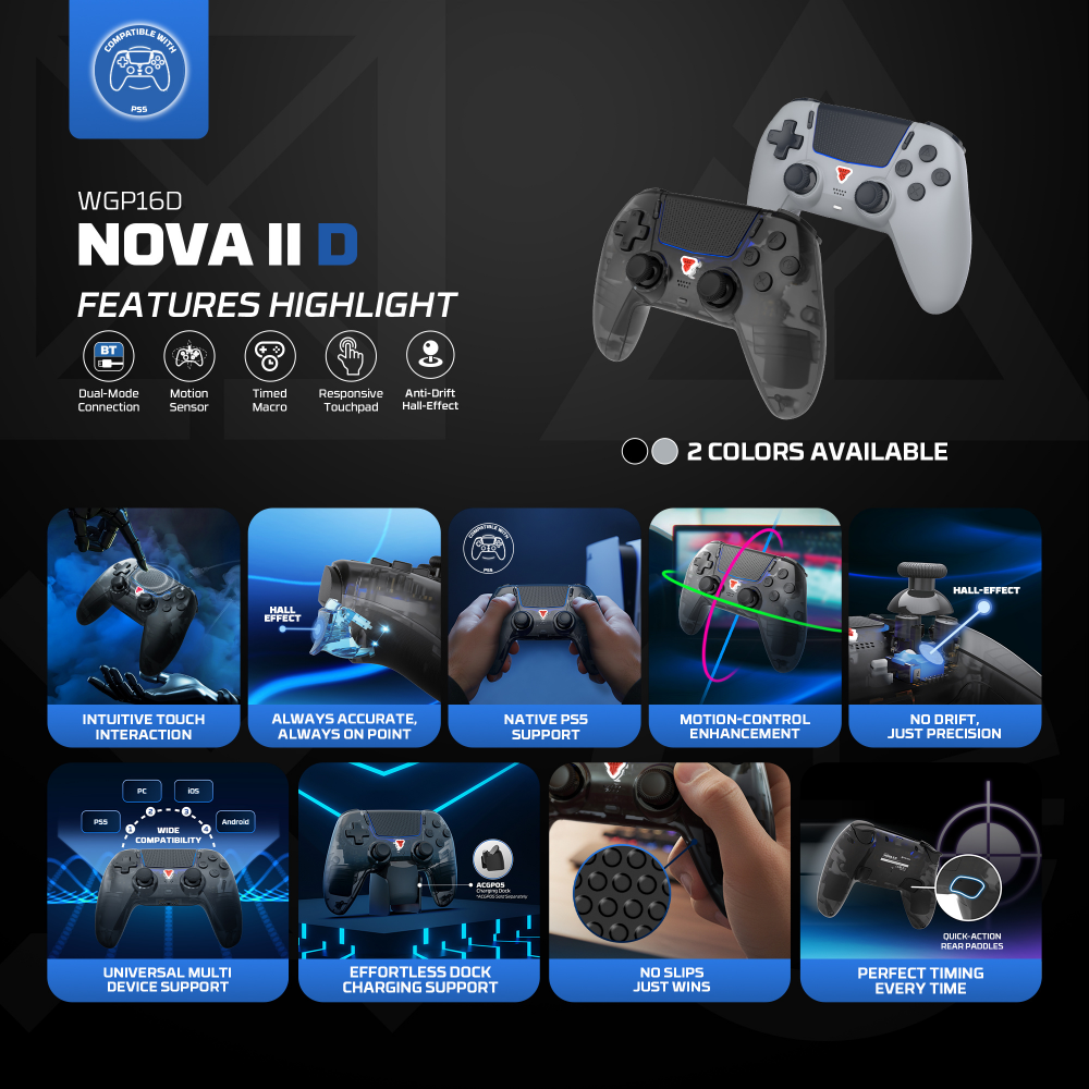 Joypad wireless Fantech WGP16D Nova II D crni