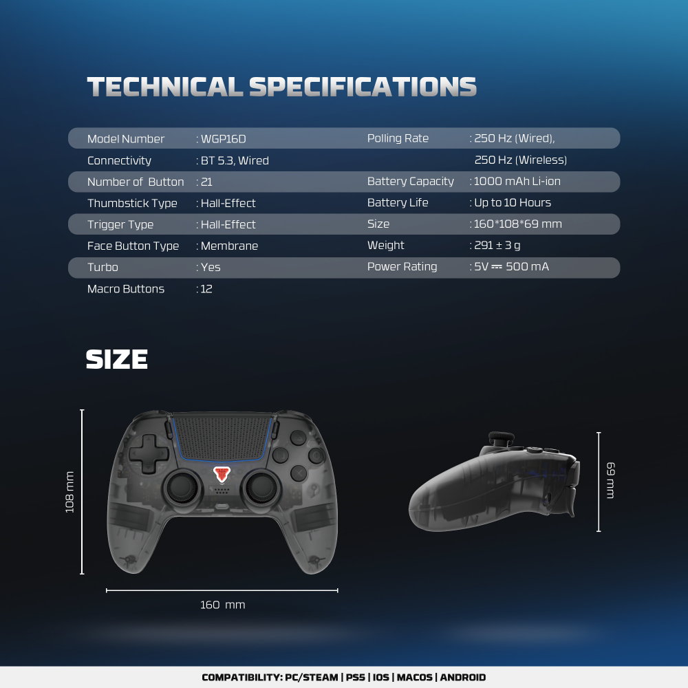 Joypad wireless Fantech WGP16D Nova II D sivi