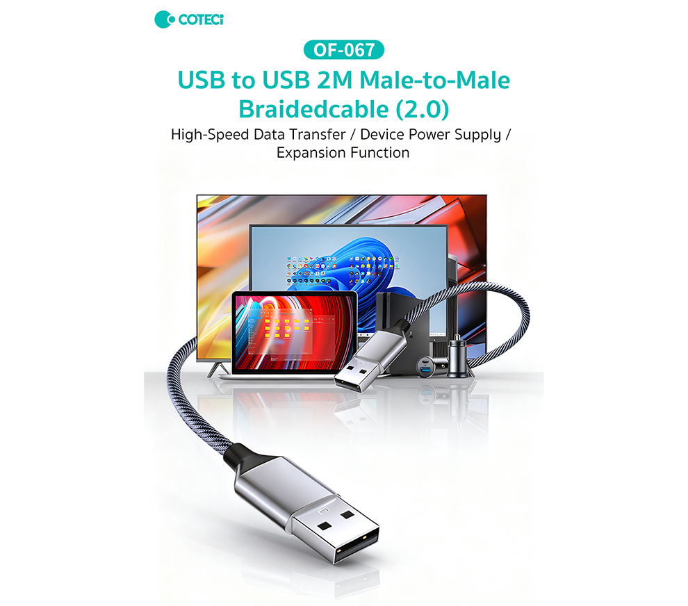 Kabl Coteci OF-067 USB nastavak 2.0 AM na AM 2m