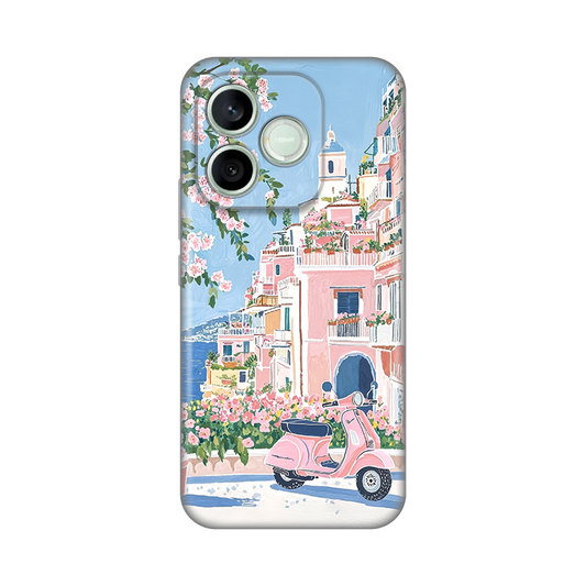 Torbica Silikonska Print za Honor 600 Lite Pink Italy