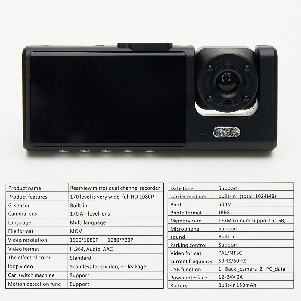 Kamera za Auto DashCam S1 JWD 1080P crna