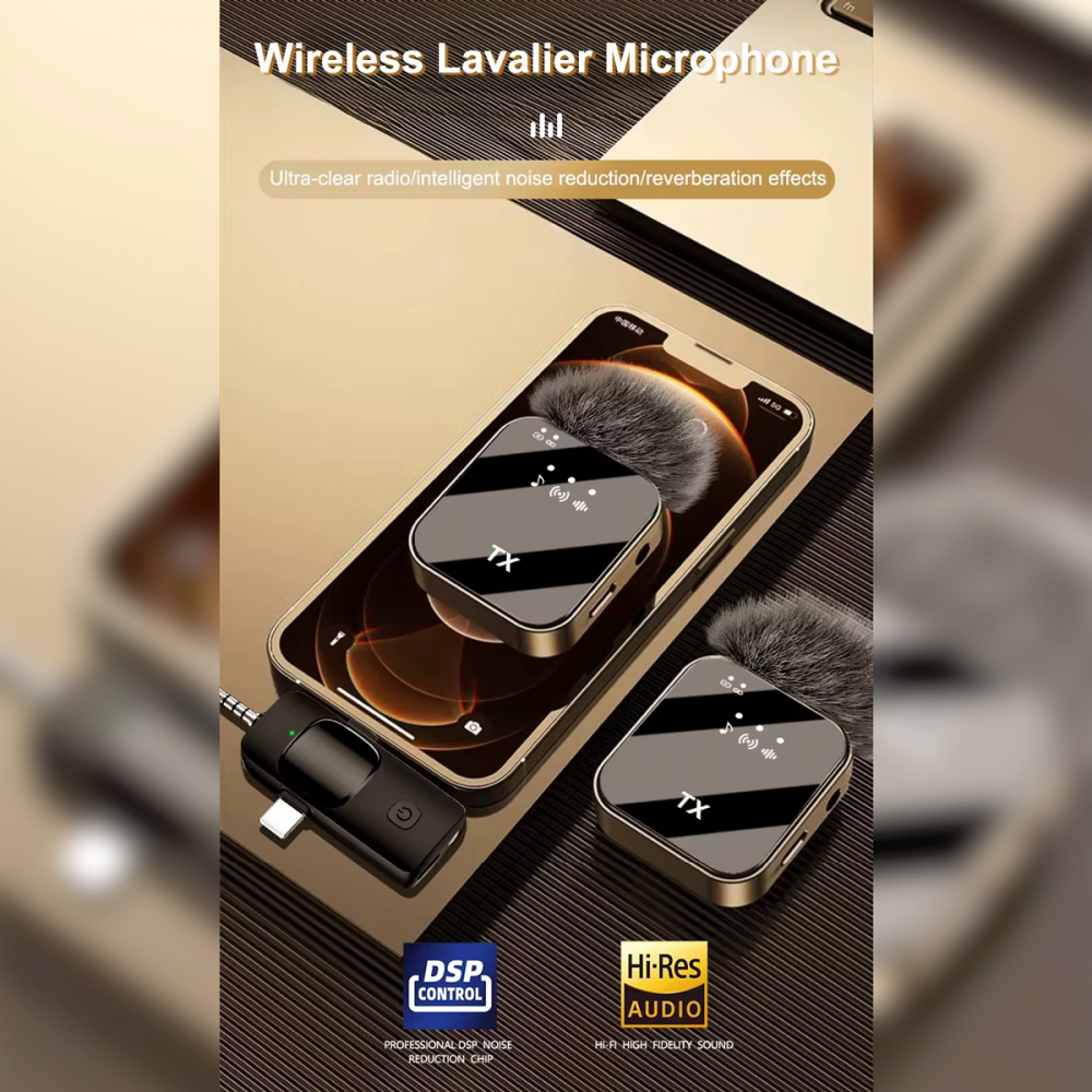 Mikrofon Lavalier F11-2 crni