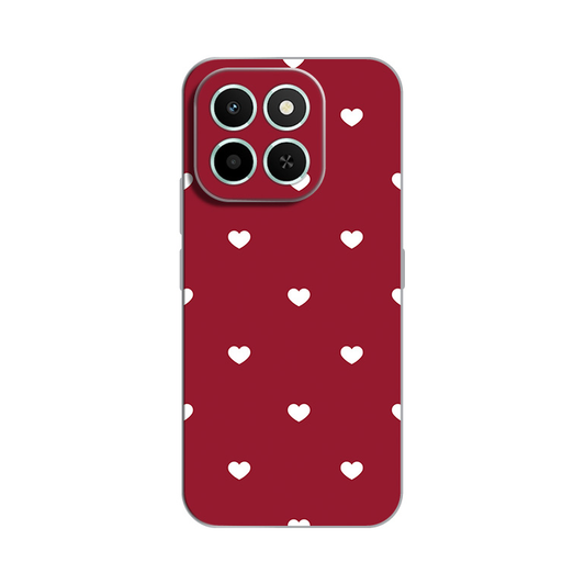 Torbica Silikonska Print Skin za Honor X6c Burgundy Hearts