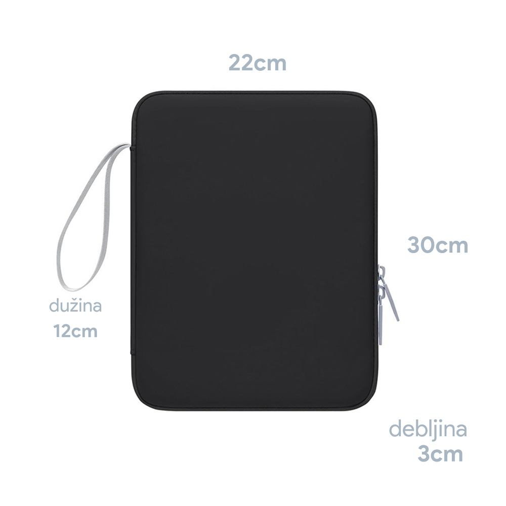 Torbica Flat 30*22cm crna