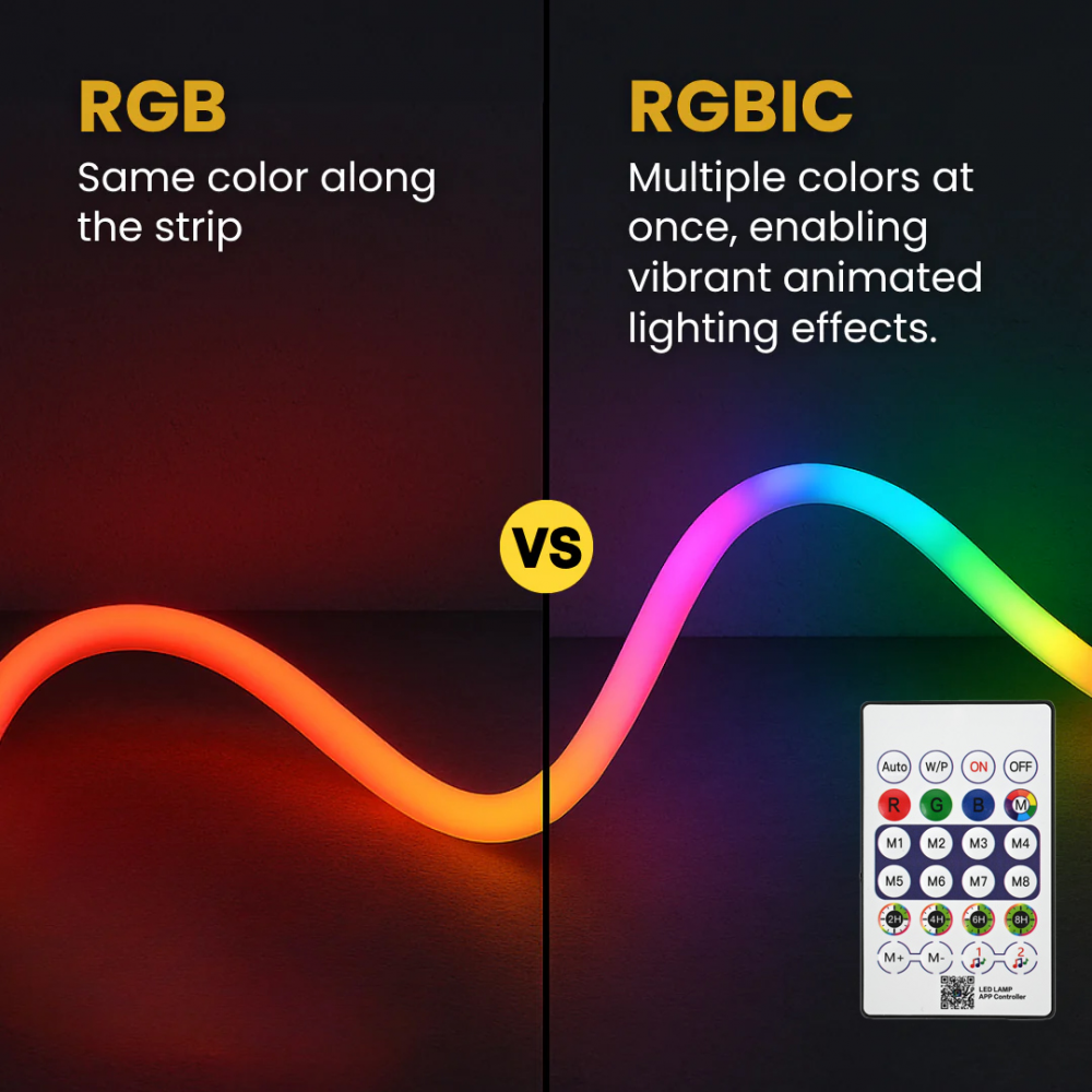 LED svetlo Neon rope RGB 5m