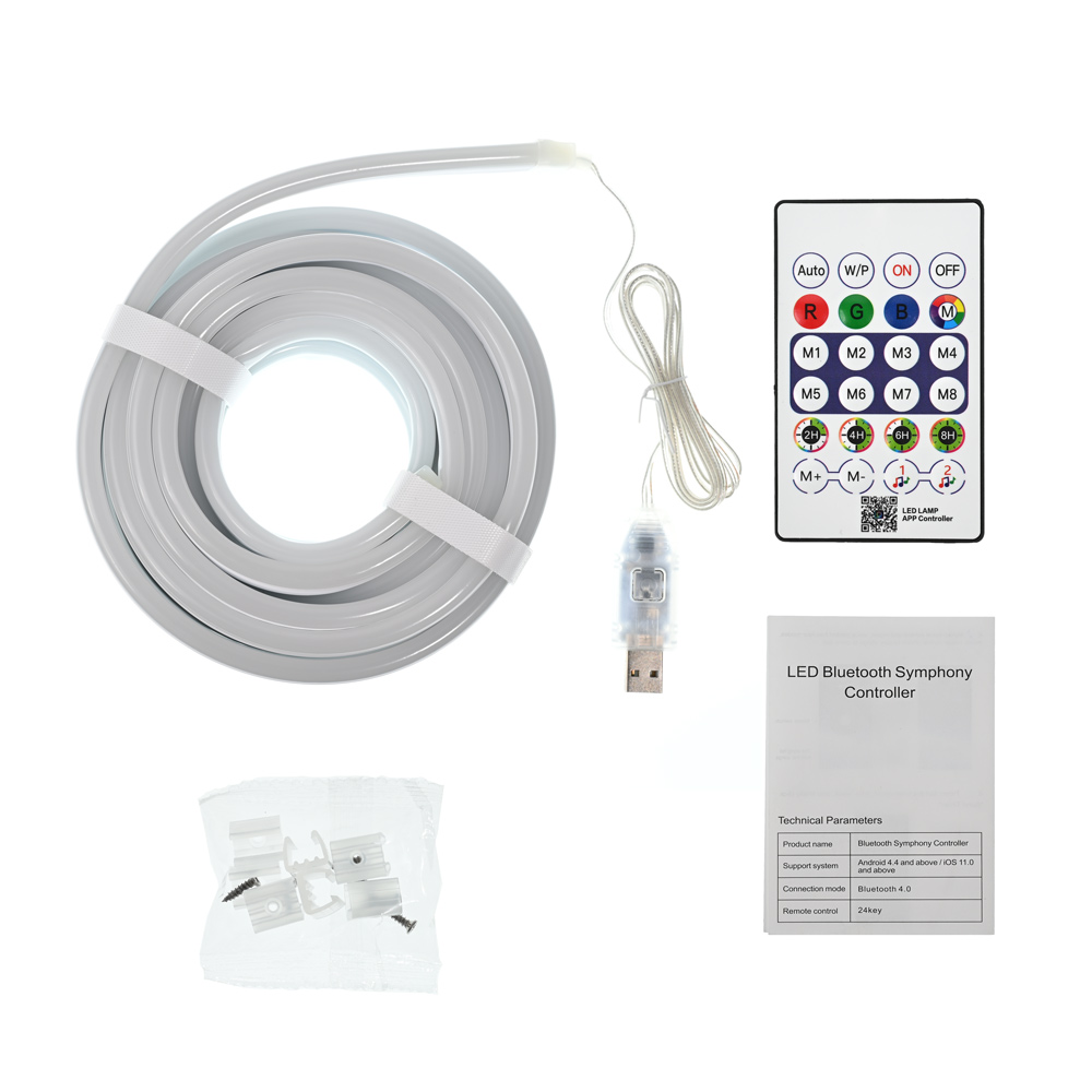 LED svetlo Neon rope RGB 5m
