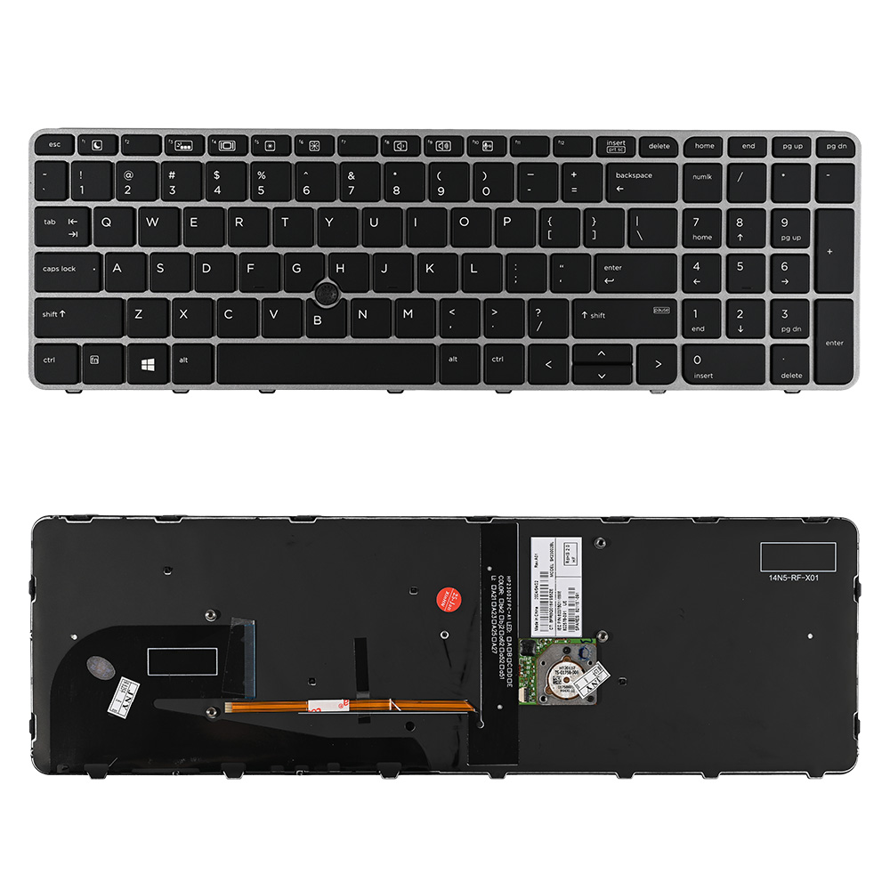 Tastatura za laptop HP 850 G3 pozadisnko osvetljenje sa misem sivi frejm