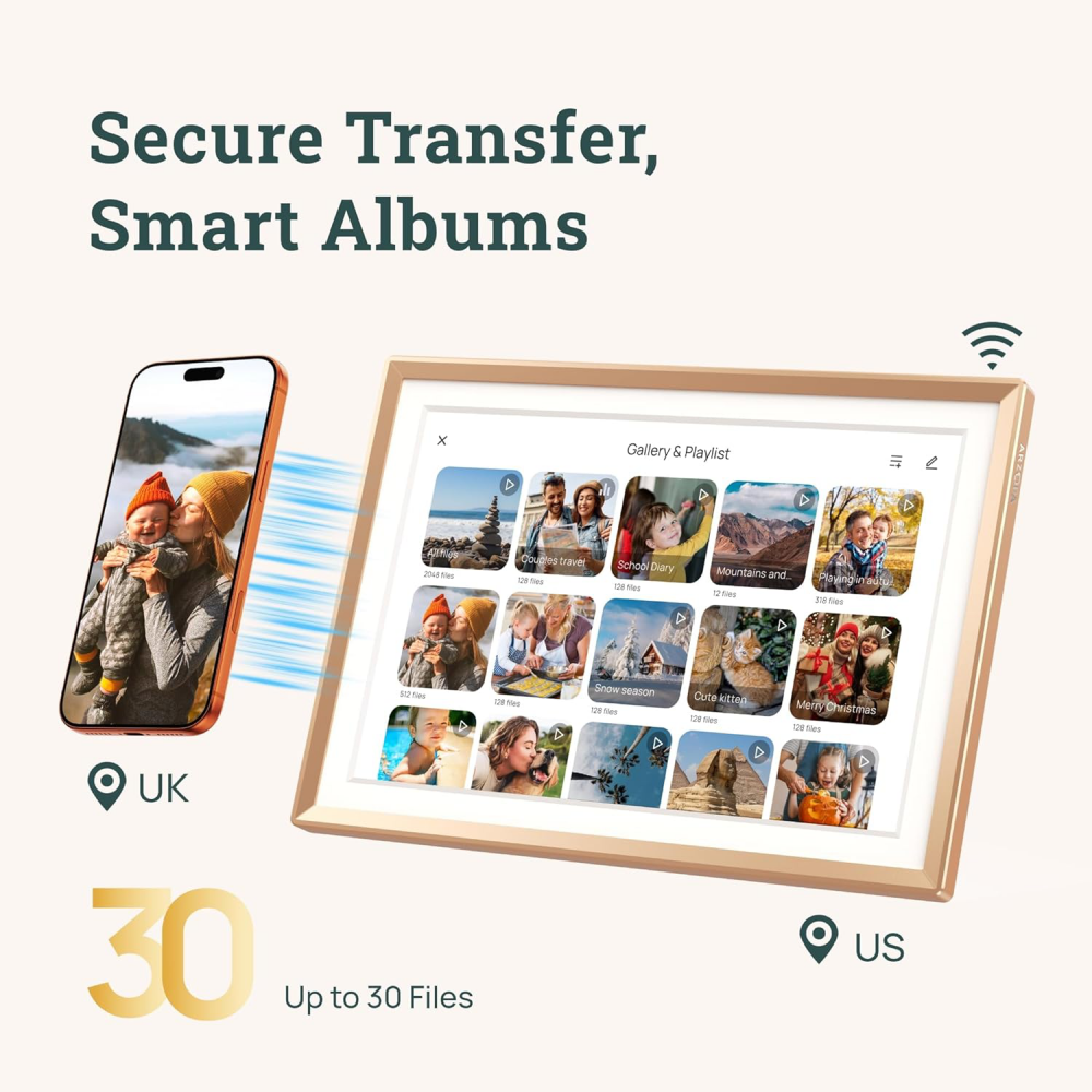 Digitalni foto ram Arzopa 10,1'' Gold Metal 32GB