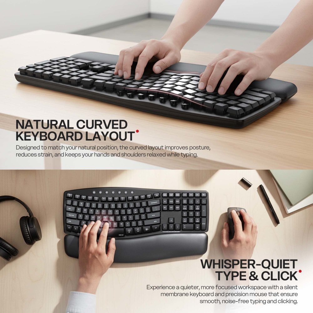 Combo mis tastatura wireless Fantech WKM71 area ARCH COMBO crni