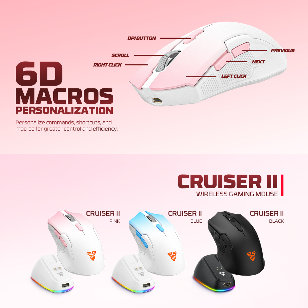 Mis Wireless Fantech WG11V2RD Cruiser II crni