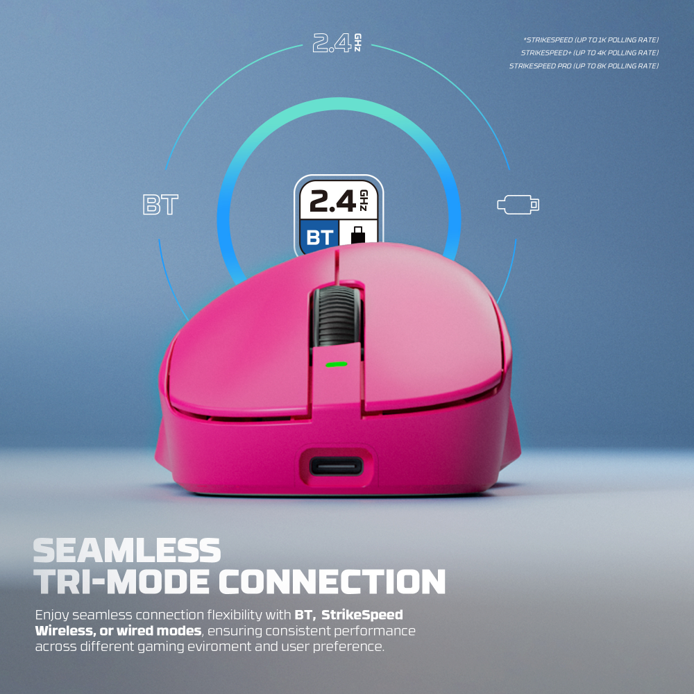 Mis Wireless Gaming Fantech WG14E Yari E pink