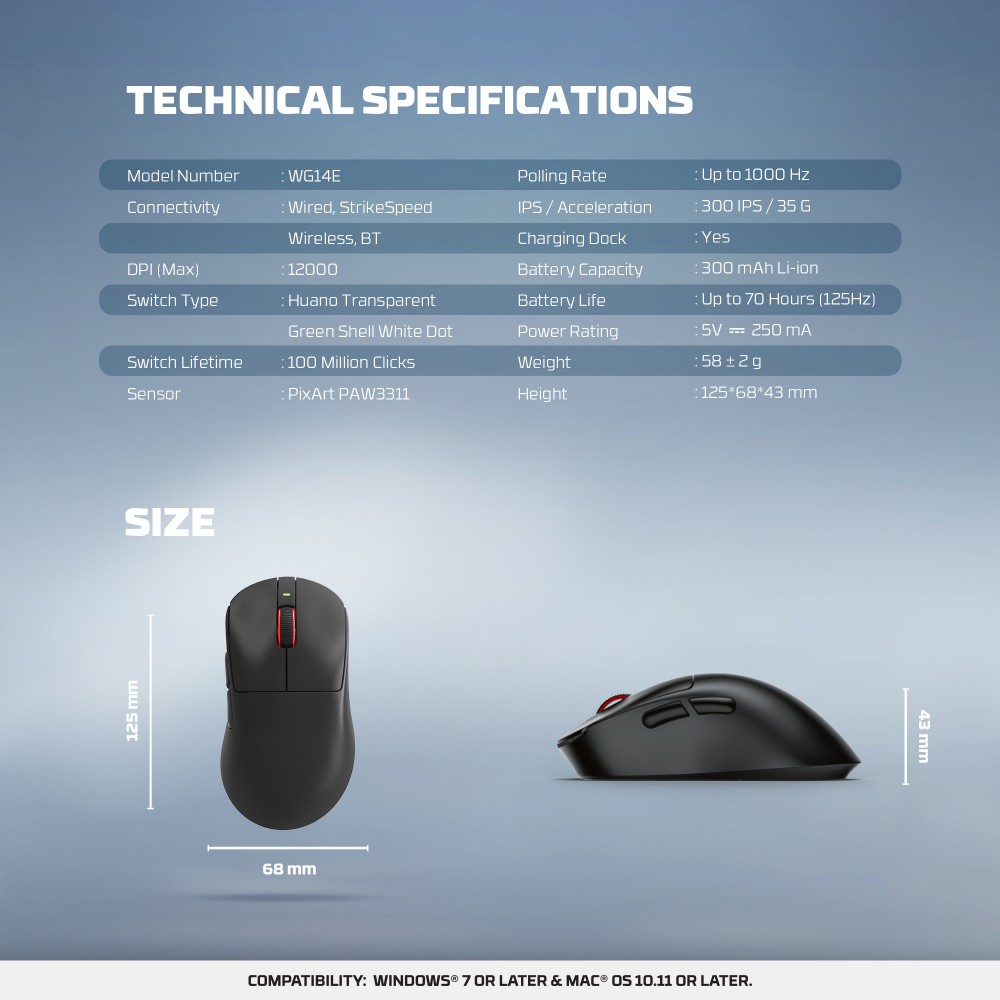 Mis Wireless Gaming Fantech WG14E Yari E pink