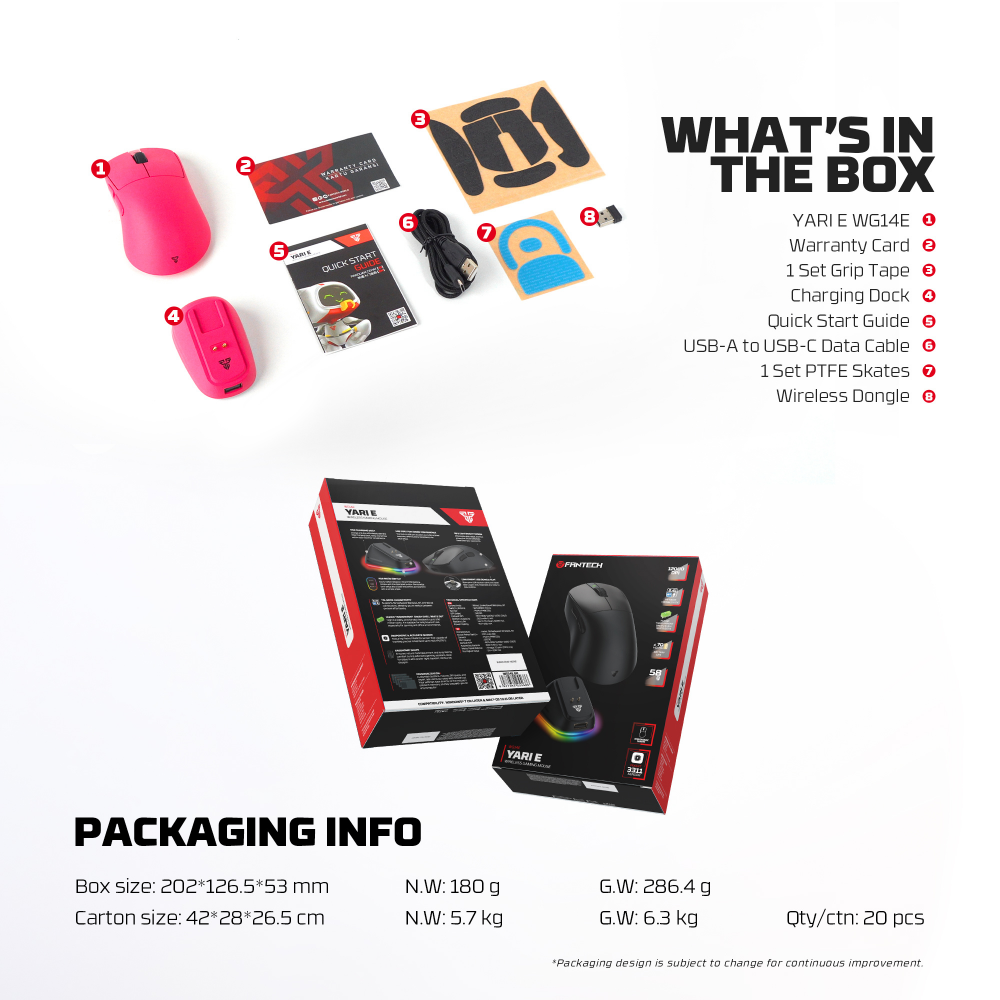 Mis Wireless Gaming Fantech WG14E Yari E pink